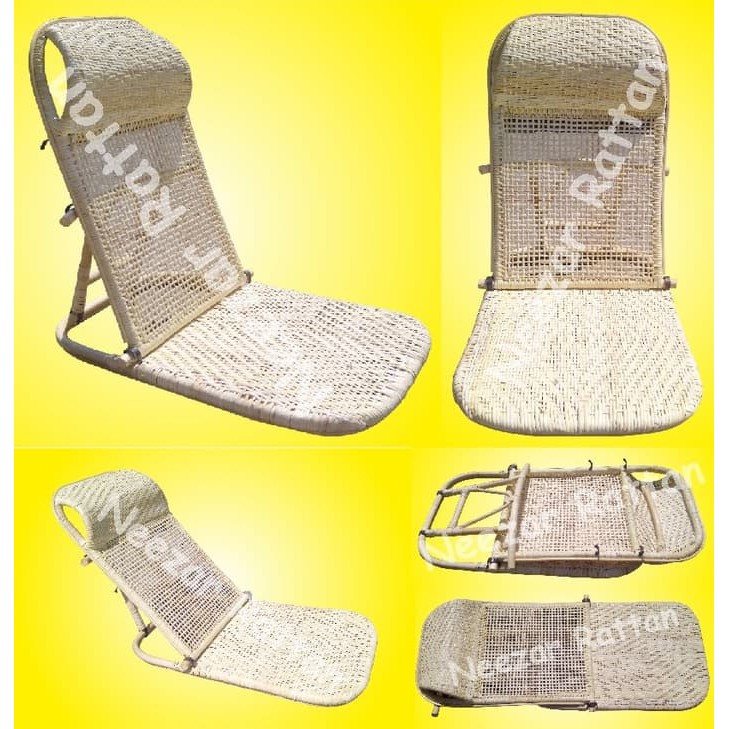 Kursi Lesehan Lipat Lantai Santai Malas dari Rotan