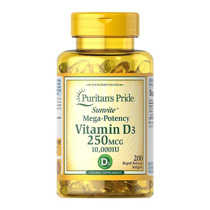 Puritan's Pride Vitamin D3 10000IU Puritans Puritan Vit D 3 10000 200