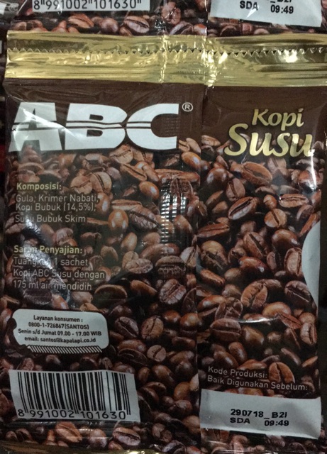 ABC kopi susu minuman serbuk kopi susu 10x31 gr