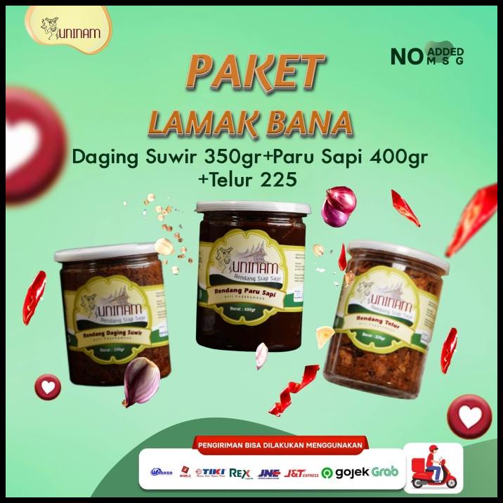 Rendang Daging Suwir + Rendang Paru Sapi + Rendang Telur