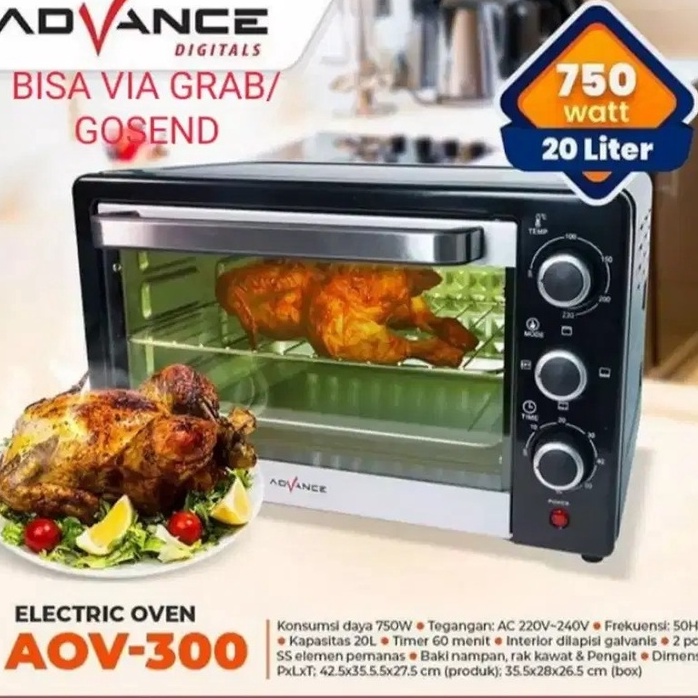 Oven Listrik Advance Electric Oven 20 Liter 750W AOV-300