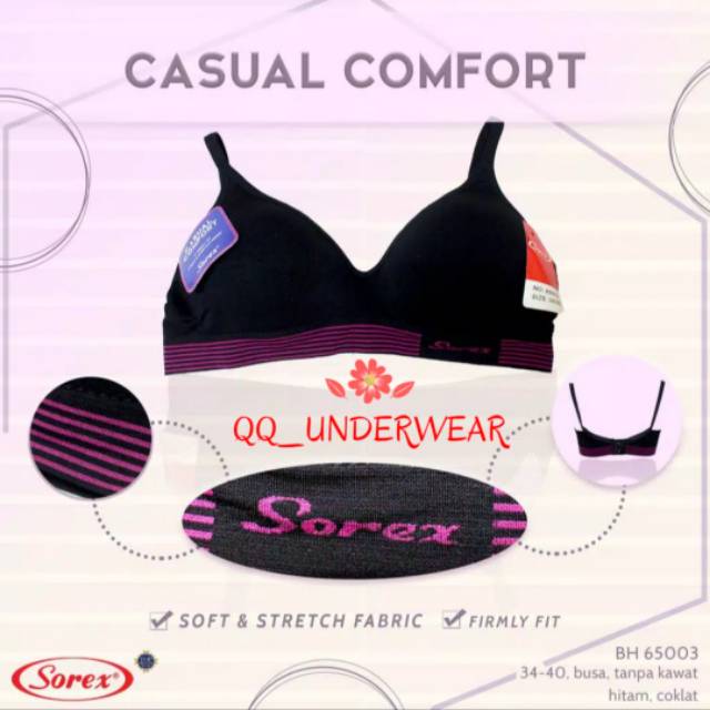 BRA SOREX TANPA KAWAT 65003 / BH sport sorex casual comfort /Bh Sorex 65003 /Bra Sorex 65003