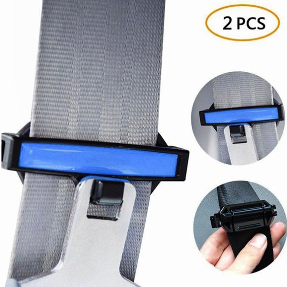 Suyo 2pcs Belt Safety Adjuster Clip Auto Fastener Adjustment Lock Meningkatkan Kenyamanan Socket Seatbelt Stopper