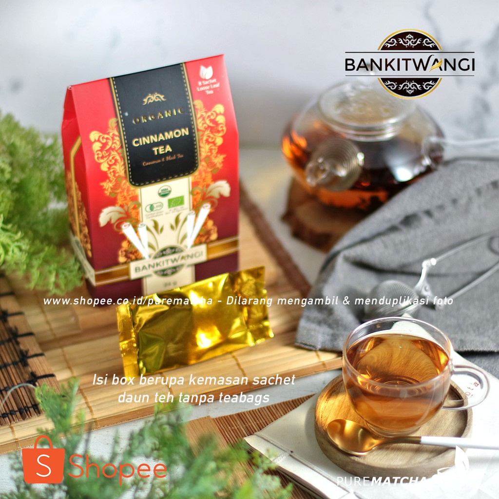 

Bankit Wangi - CINNAMON TEA Organic 3gr Kemasan Sampel Cinnamon Black Tea Blends Premium Teh Hitam Kayumanis BankitWangi