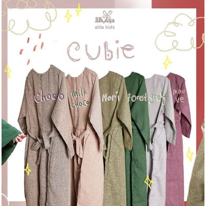 GAMIS CUBIE ALILA KIDS / HIJAB ALILA KIDS / GAMIS ANAK POLOS / GAMIS LUCU