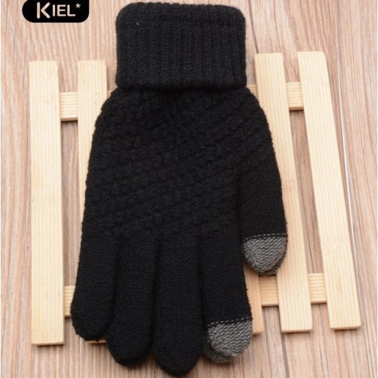 Sarung Tangan Pria / Wanita Bahan Wool Tebal Hangat untuk Winter Musim Dingin