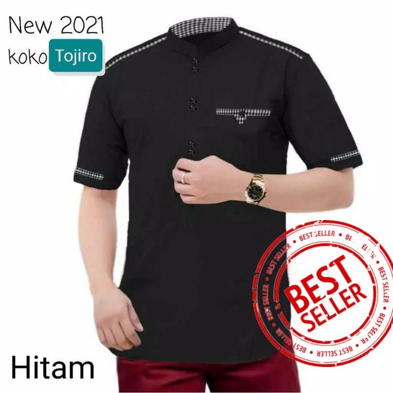 [TERLARIS]Baju Koko tajiro Pakain Muslim Pria Dua Saku Kiri Kanan terbaru 2022 Size M L XL XXL