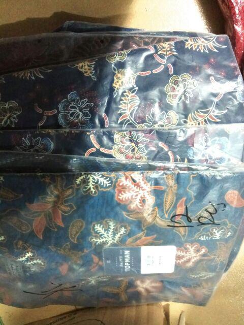 Credomenstore Kemeja Batik Navy / Kemeja Batik Pria Lengan Panjang / Baju Batik Cowok