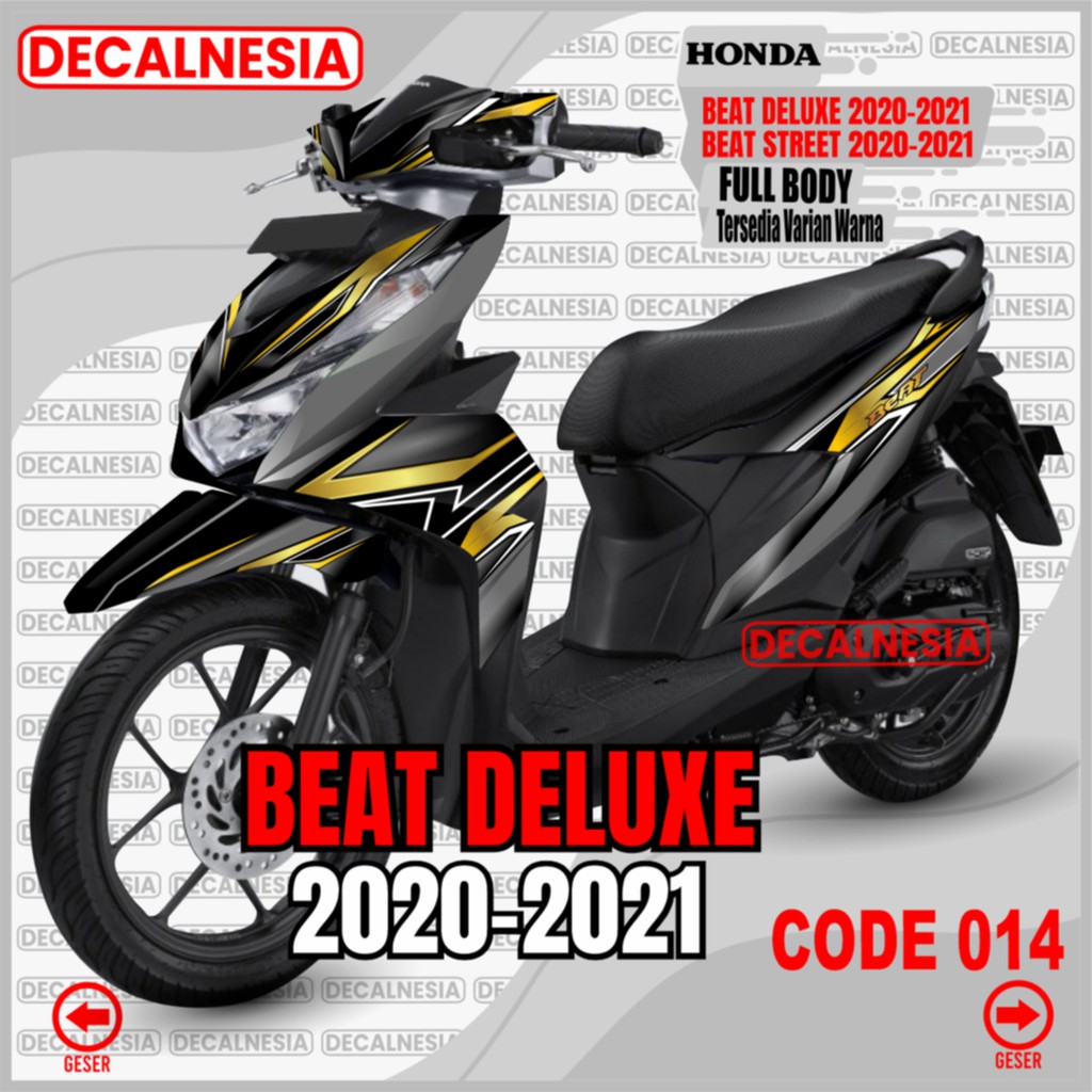 Jual Decal Beat Deluxe 2021 Street New Full Body Stiker Motor Honda 2020 Sticker Motif Gold Modif Dekal Variasi Aksesoris 2022 Racing C014 Indonesia Shopee Indonesia