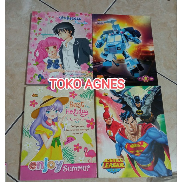 BUKU TULIS KIKY BERWARNA ISI 100 LEMBAR PEREMPUAN / LAKI LAKI