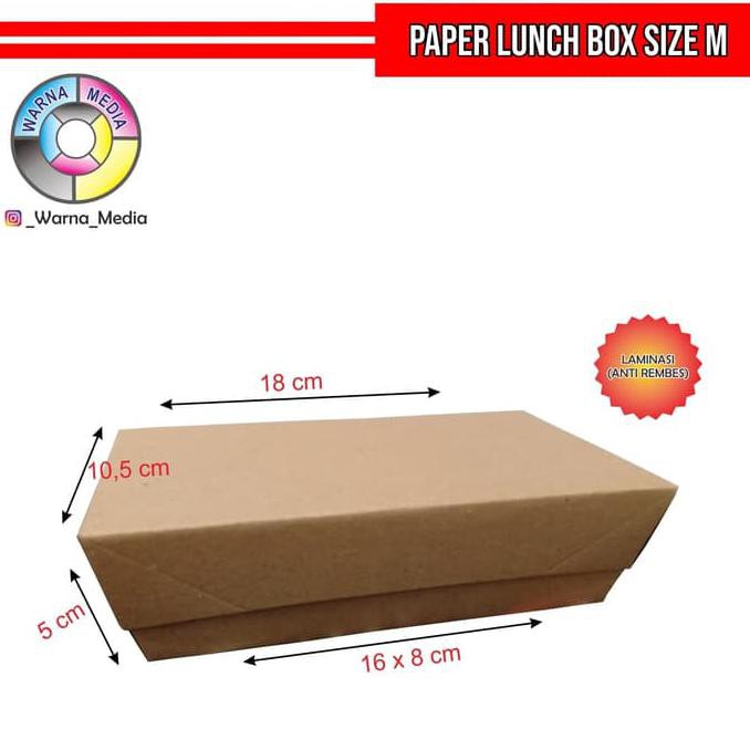 

READY COD LUNCH BOX SIZE M LAMINATING/DUS BOX/KEMASAN MAKANAN (100PCS) CRAFT BOOM SALE