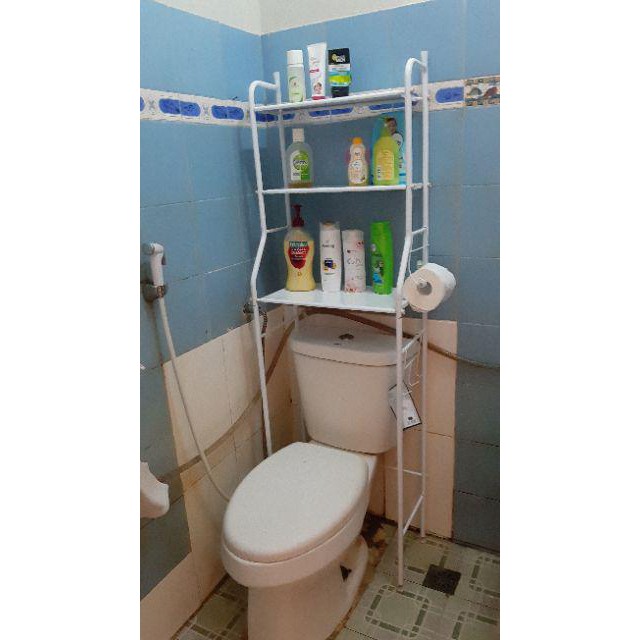 Rak Toilet Kamar Mandi Rak Toilet Organizer WC Tissue sabun Kloset Kamar Mandi 165x50x26