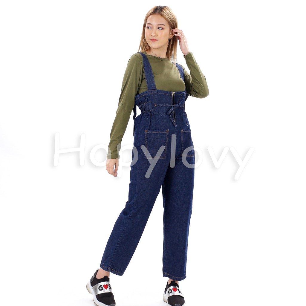HOPYLOVY - Overall Jeans Wanita Navali