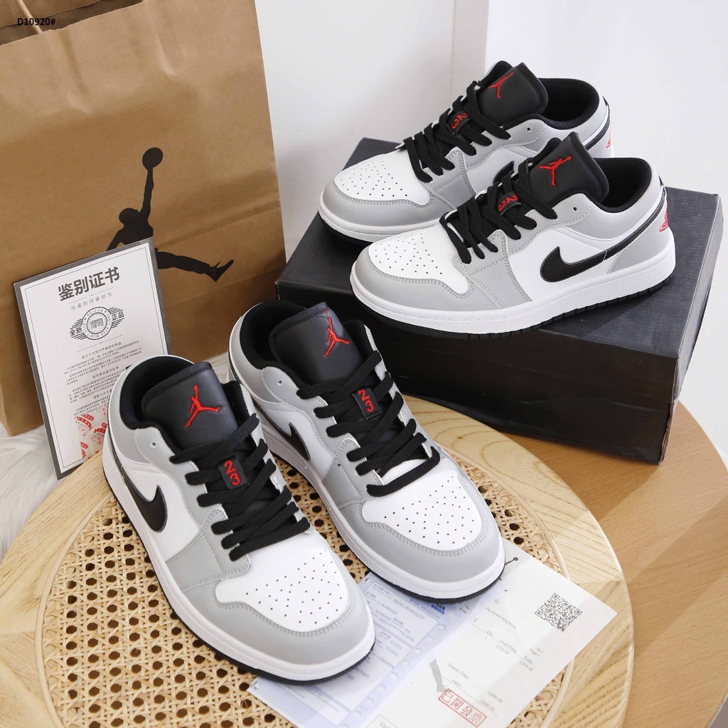 NK AJ Air Jordan 1 Low Leather With Rubber Women  Sneakers D10920 D10921