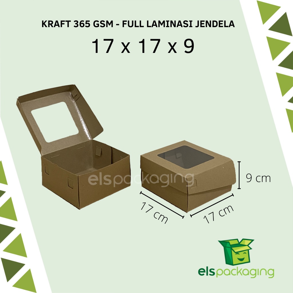 

Dus Kraft Coklat Dus Chiffon Dus Pudding isi 4 Dus Murah Dus Laminasi Jendela 17x17x9