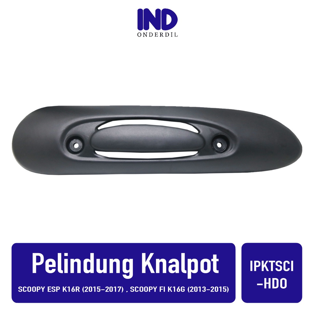 Cover Tutup-Penutup-Tameng Pelindung Knalpot-Kenalpot-Muffler-Exhaust Hitam Doff-Dop-Dof Scoopy FI-eSP K16