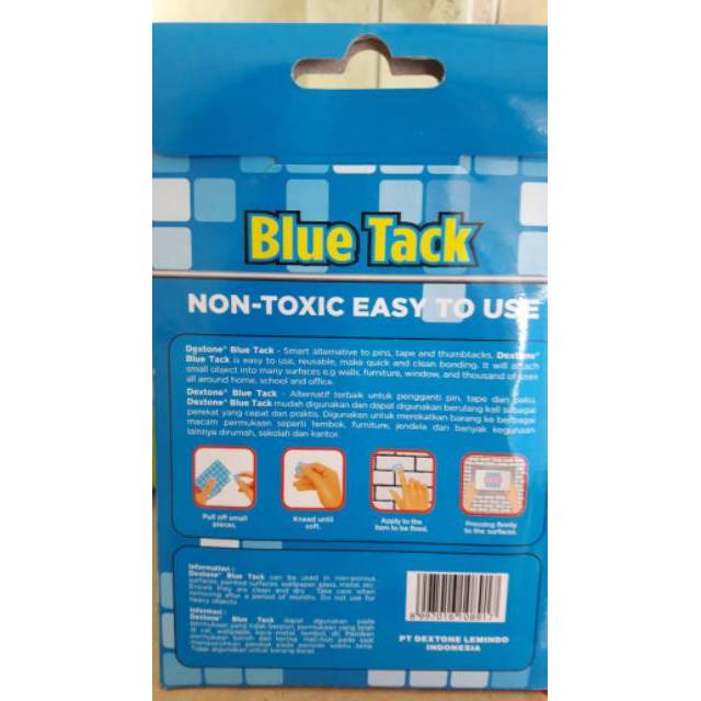 LEM DEXTONE BLUE TACK/LEM ATK DECORATIONS OFFICE/LEM GUM PENGGANTI PIN PAKU MAGNET LAKBAN/LEM LILIN LINAN MAINAN ANAK/PLASTISIN MAINAN MALAM ANAK PLASTIK