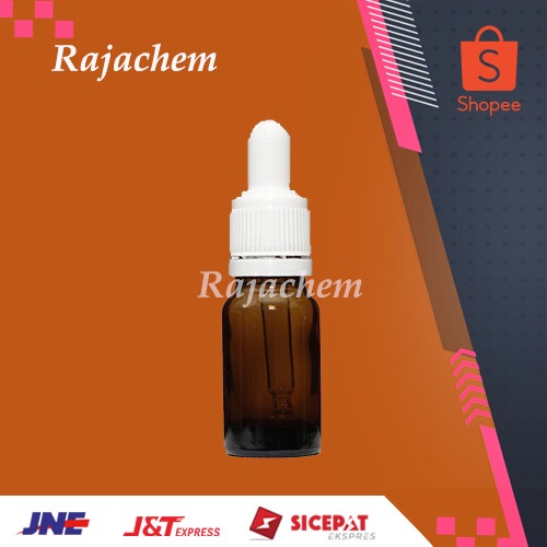 Botol Pipet Kaca Amber 10 ml Tutup Putih Segel