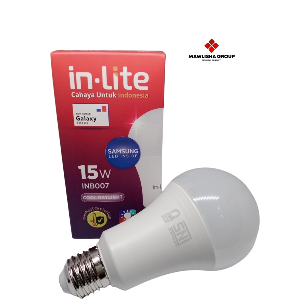 LAMPU LED IN-LITE 15WATT / LAMPU LED BERGARANSI / BOHLAM LED MURAH