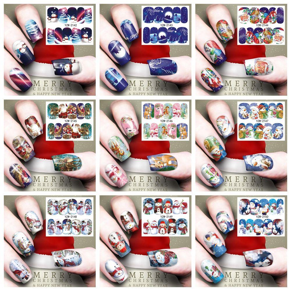 Preva Nail Art Stiker Hot Beauty Santa Claus Snowflakes Dekorasi Stiker