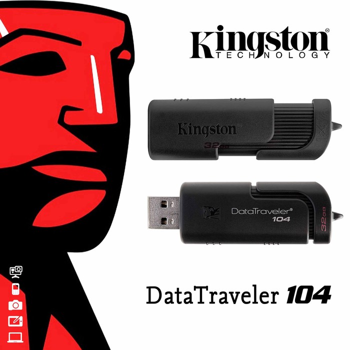 Flashdisk Kingston 32GB USB 2.0 DT104 FlasDisk - KGS-DT104/32GB