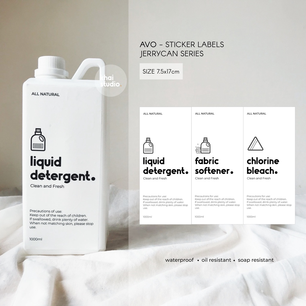 AVO - Label Sticker Botol Refill Laundry