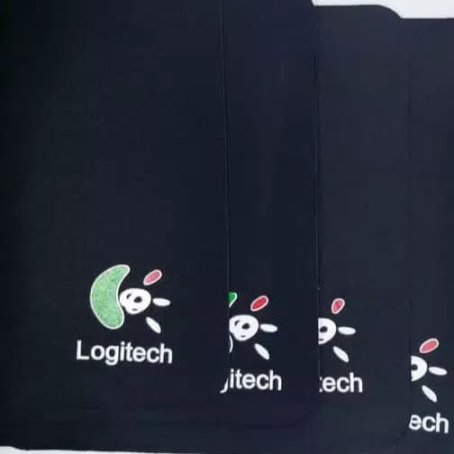 TBI Mousepad Logitech (18 x 22 ) Hitam Mini Mouse Komputer PC Mouse