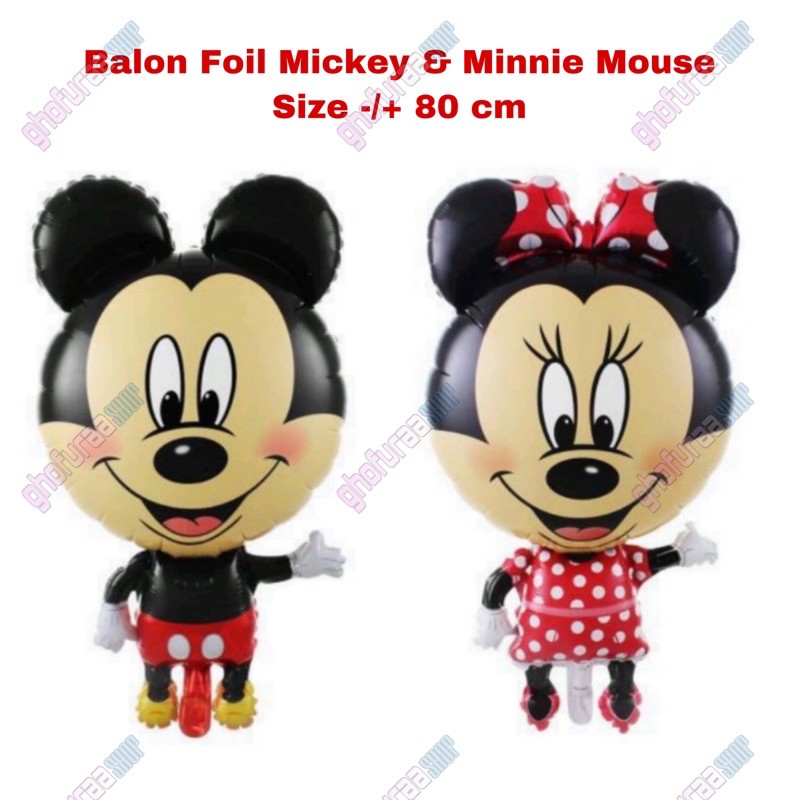 Balon Foil Mickey Minnie Mouse Besar Aksesoris Dekorasi Pesta Karakter Disney By Ghofuraa Shop Shopee Indonesia