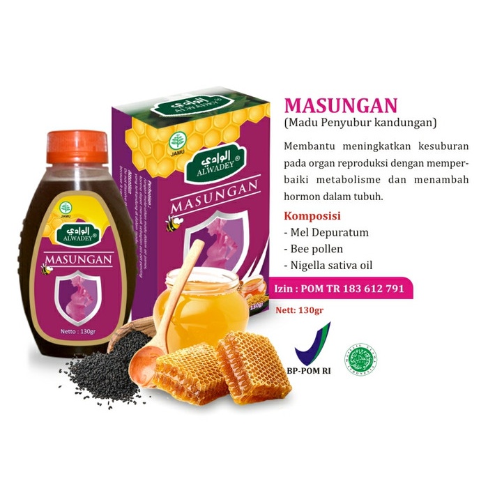 

MASUNGAN 130 GRAM / MADU RAMUAN PENYUBUR KANDUNGAN ALWADEY