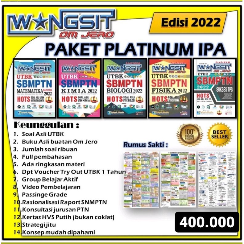 PAKET PLATINUM IPA WANGSIT OM JERO 2022 SAINTEK