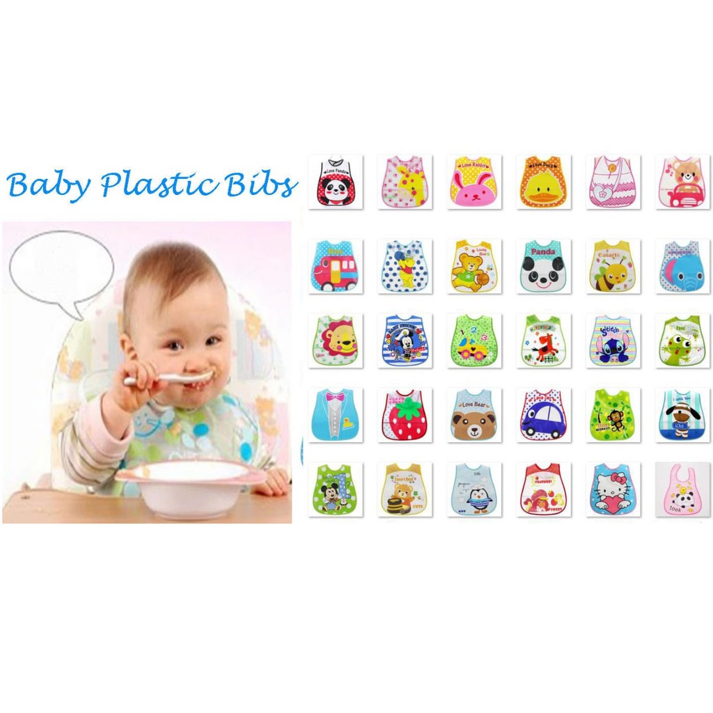 Baby Bibs Celemek Slaber Plastik Besar