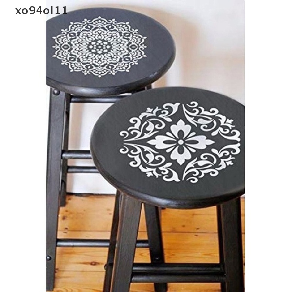 (hotsale) 30x30cm Cetakan Stensil Timbul Motif Mandala Untuk Lukisan Lantai / Dinding DIY