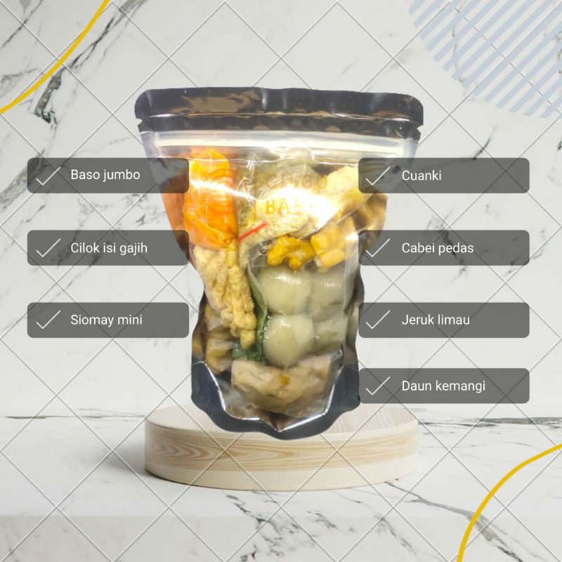 

CILOK KUAH PEDAS CILGO BAHENOL BASO JUMBO