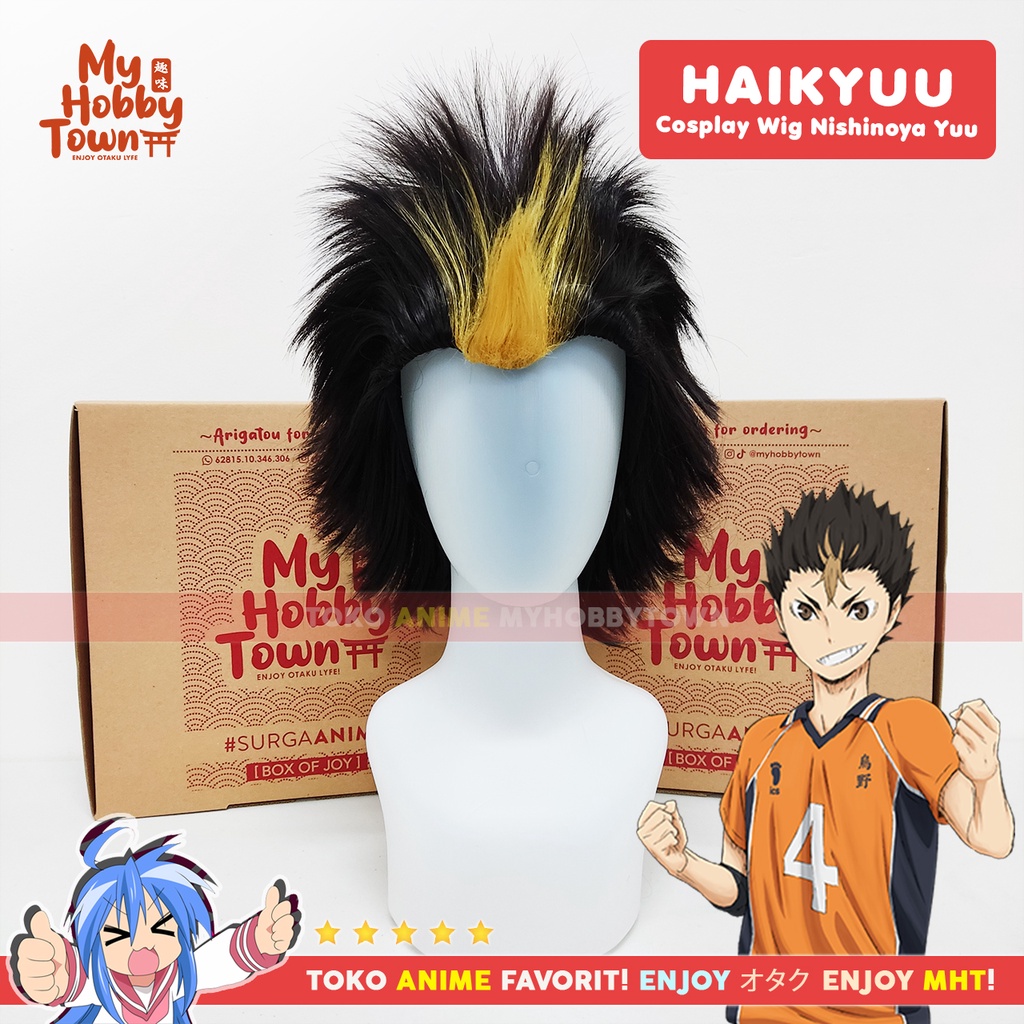 Wig Rambut Palsu Cosplay Anime Haikyuu Nishinoya Yuu Libero Karasuno