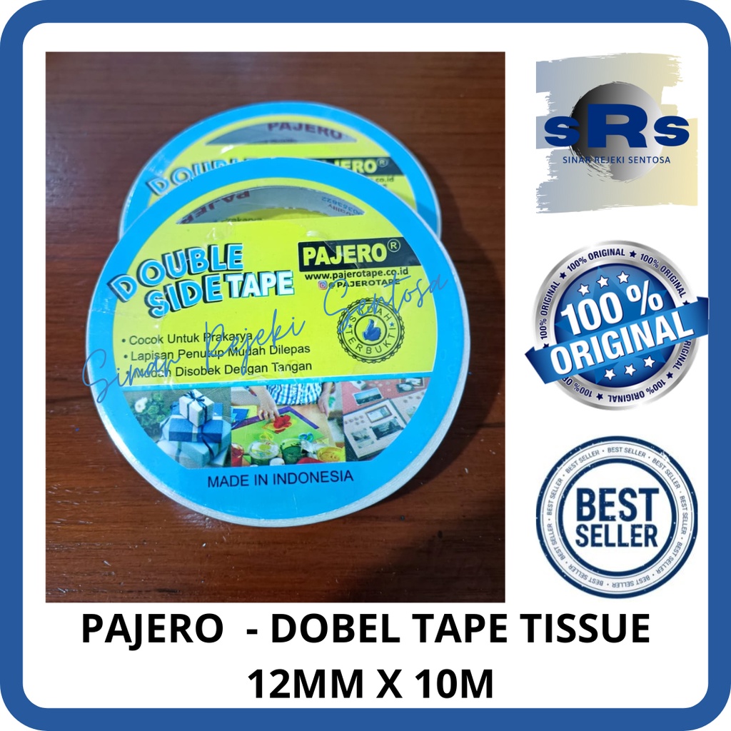 

PAJERO - DOBEL TAPE TISSUE/DOBEL TAPE KERTAS 12MM X 10M