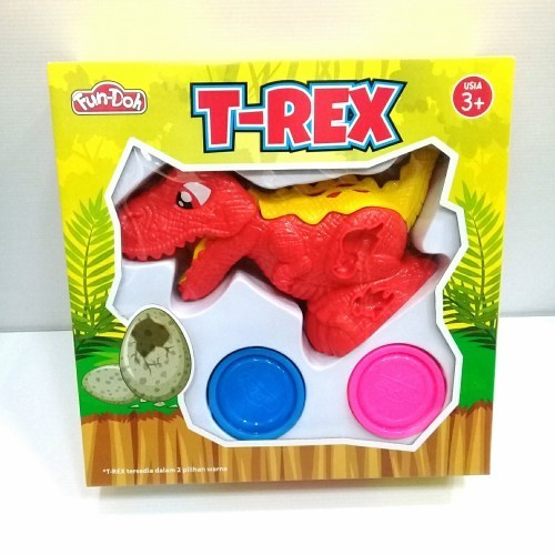 Fun-Doh T-Rex Dinosaurus Merah