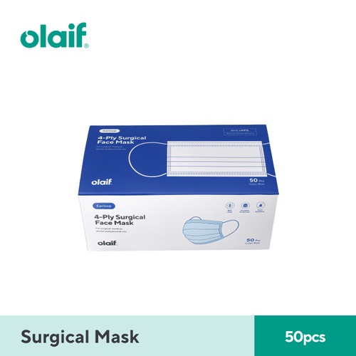 Olaif Masker Medis 4 Ply Surgical Face Mask 50 pcs BFE 99 %