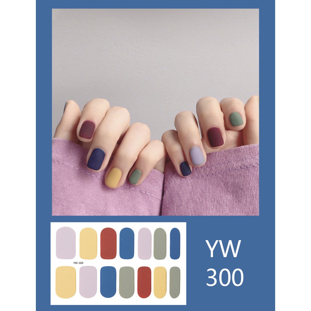 STIKER kuku Nail art WATERPROOF sticker Part 2 stiker (14 pcs) sticker Kuku nail art