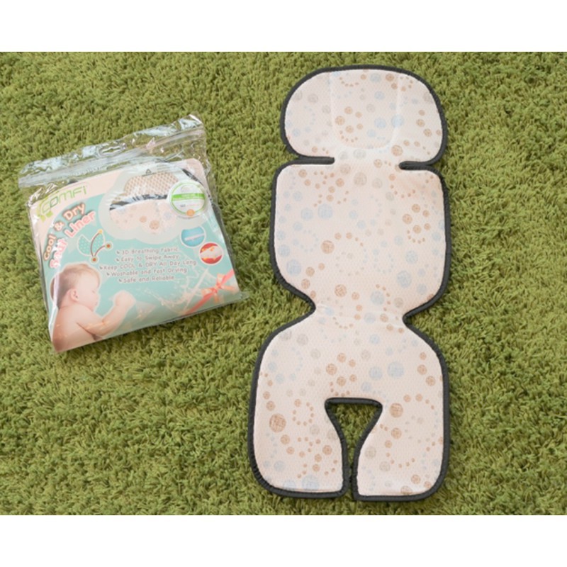 Comfi Seat/Stroller Pad Tatakan Stroller - Beige Dots