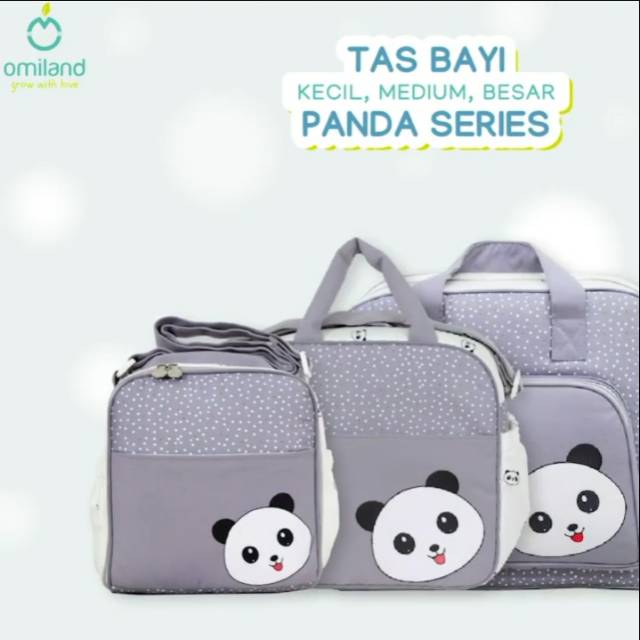 Omiland Tas Bayi Kecil / Medium / Besar Saku Print Panda Series - OBT 4311 4321 4331