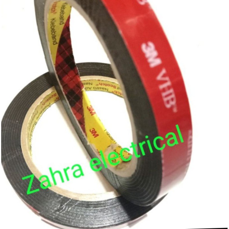 

Original 3M - Double tape 3m - Double Tipe 3m - Double tape hitam / black 12mm