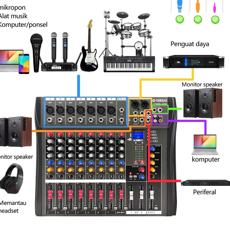 codes9S3e--yamaha ct60s-usb /CT80S-USB ct120s-usb pencampur audio DJ Mixer Audio 6 / 8 / 12 chanel B