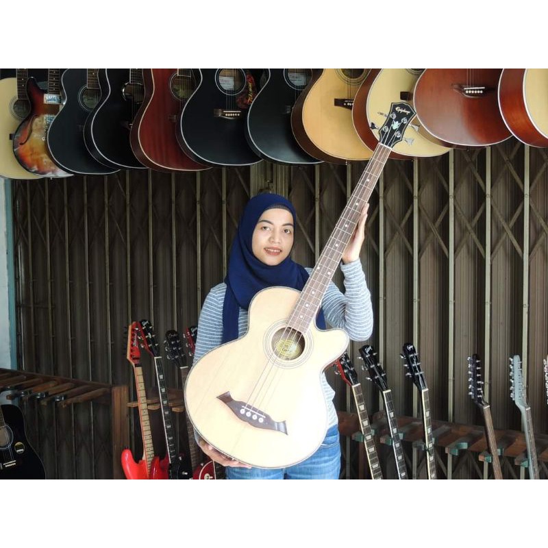 GITAR BASS AKUSTIK ELEKTRIK EPIPHONE DOBLERAN