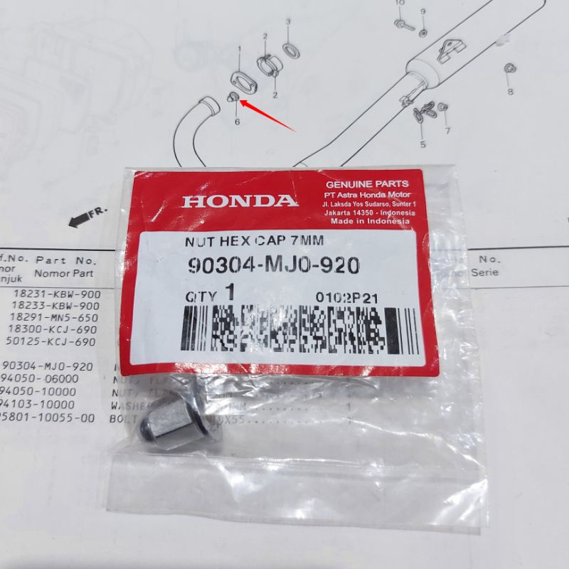 Mur Knalpot Baut 11 7mm Tiger Revo Tiger Lawas Tiger Lama