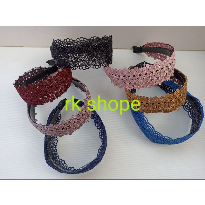 bandana korea brukat bando korea brokat headband wanita bandana wanita