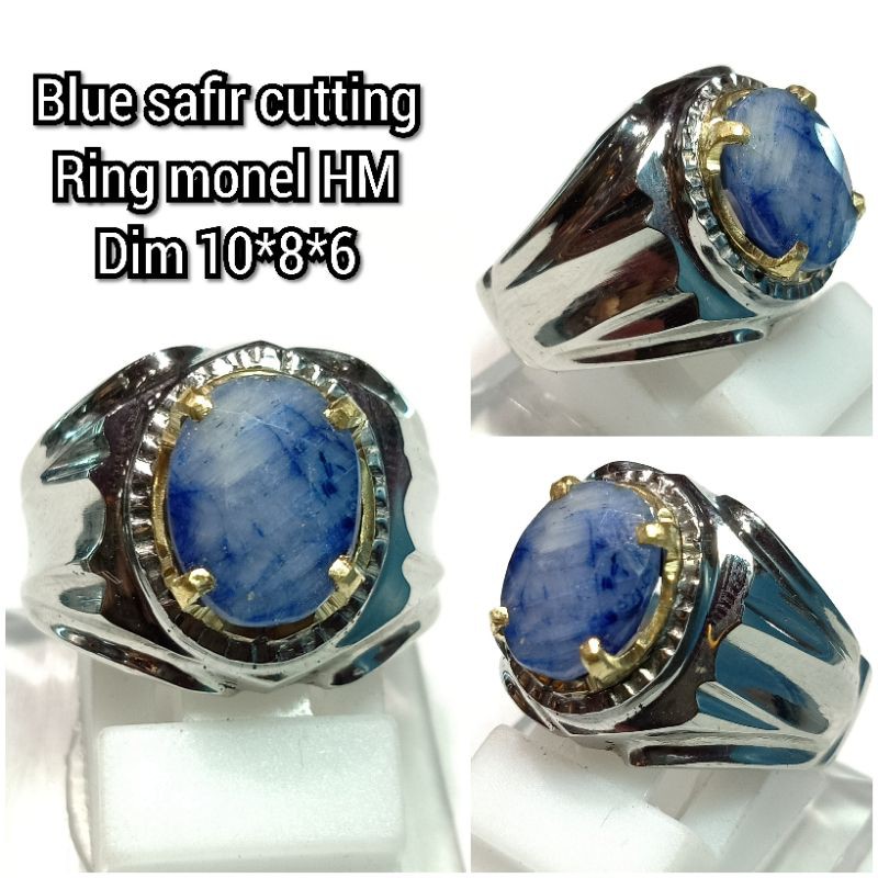 CINCIN BATU SAPPHIRE BLUE SAFIR CUTTING