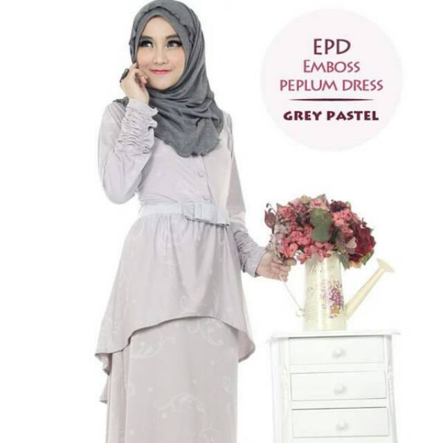GAMIS  Nuhijab Emboss Peplum Dress (epd)
