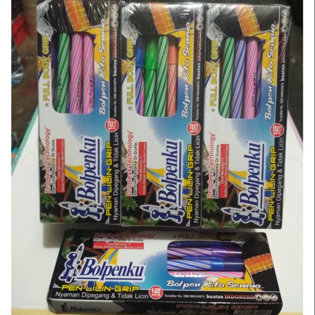 

[ 12pack] Bolpenku Pulpen Lilin Grip Murah 1 Gros (144pcs)