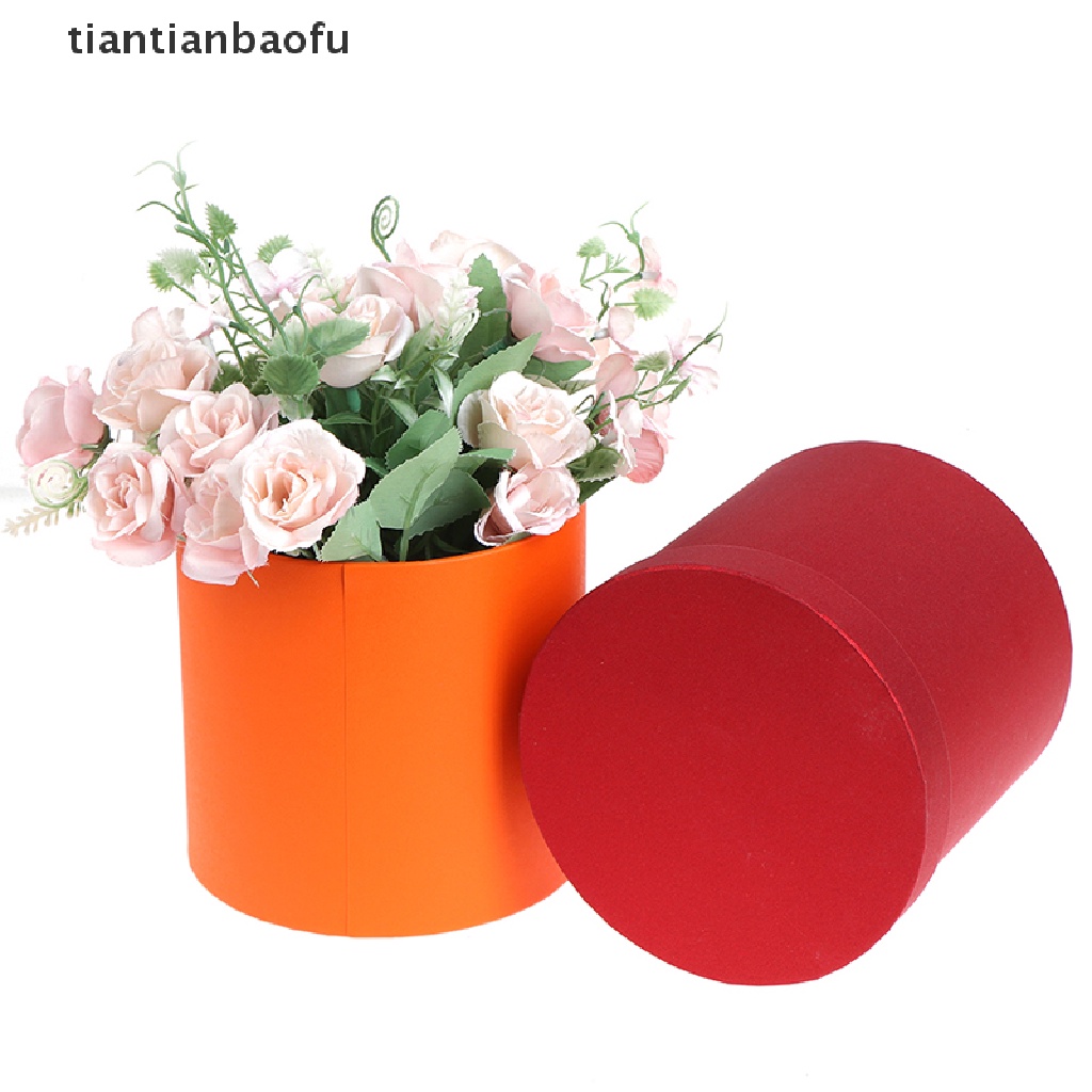 [tiantianbaofu] Presents Box Mini Paper Packing Case Lid Hug Bucket Vase Gift Storage Boxes Boutique