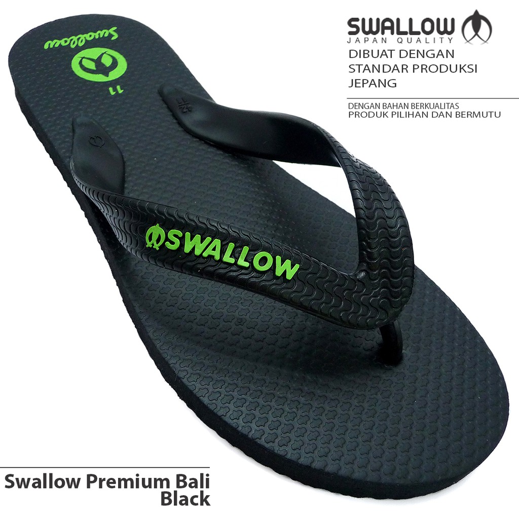  Sandal  Jepit  Swallow Premium Bali Black Sendal Jepit  